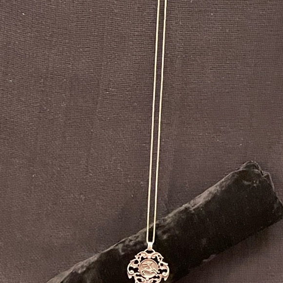 Art Nouveau, Vintage, Gazelle Pendant Necklace, Silver Marked 800 BBS - Picture 6 of 7